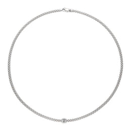 Fope Flex'it Prima 18ct White Gold 0.12ct Diamond Necklace, 743C/BBR.