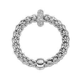 Fope Flex'it Prima 18ct White Gold 0.18ct Diamond Ring, AN745/BBR.
