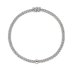Fope Flex'it Prima 18ct White Gold 0.20ct Diamond Bracelet, 748B/BBR.