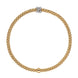 Fope Flex'it Prima 18ct Yellow Gold 0.12ct Diamond Bracelet, 743B/BBR.
