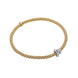 Fope Flex'it Prima 18ct Yellow Gold 0.31ct Diamond Bracelet. 744B PAVE.