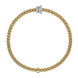 Fope Flex'it Prima 18ct Yellow Gold 0.31ct Diamond Bracelet. 744B PAVE.