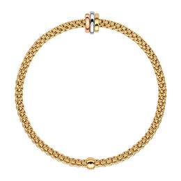 Fope Flex'it Prima 18ct Yellow Gold Bracelet, 744B.