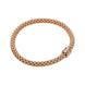Fope Flex'it Solo 18ct Rose Gold 0.10ct Diamond Bracelet, 621B/BBR.