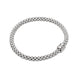 Fope Flex'it Solo 18ct White Gold 0.10ct Diamond Bracelet, 621B/BBR.