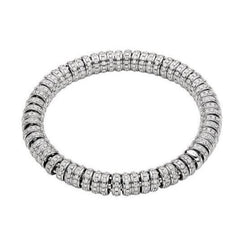 Fope Flex'it Solo 18ct White Gold 5.51ct Diamond Bracelet, 629B/BBR.