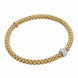 Fope Flex'it Solo 18ct Yellow Gold 0.29ct Diamond Bracelet, 634B/PAVE.