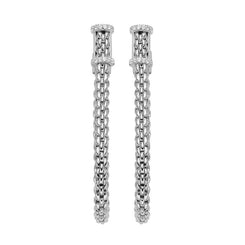 Fope Flexit Essentials 18ct White Gold Diamond Medium Mesh Chain Earrings OR04/BBRFope Flexit Essentials 18ct White Gold Diamond Medium Mesh Chain Earrings OR04/BBR