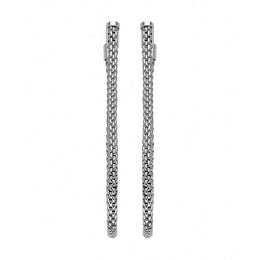 Fope Flexit Essentials 18ct White Gold Long Mesh Chain Earrings OR05