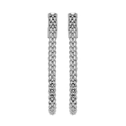 Fope Flexit Essentials 18ct White Gold Medium Mesh Chain Earrings OR04
