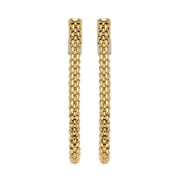 Fope Flexit Essentials 18ct Yellow Gold Medium Mesh Chain Earrings OR04
