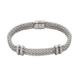 Fope Maori 18ct White Gold 0.18ct Diamond Bracelet, 862B/BBR.