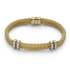 Fope Maori 18ct Yellow Gold 0.18ct Diamond Bracelet, 862B/BBR.