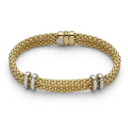 Fope Maori 18ct Yellow Gold 0.18ct Diamond Bracelet, 862B/BBR.
