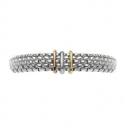 Fope Panorama 18ct White Gold Mixed Rondelle Bracelet, 587BM.