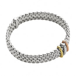 Fope Panorama 18ct White Gold Mixed Rondelle Bracelet, 587BM.