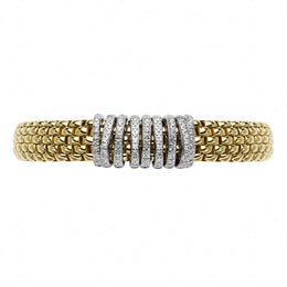 Fope Panorama 18ct Yellow Gold 0.68ct Diamond Rondelle Bracelet, 588B PAVE.