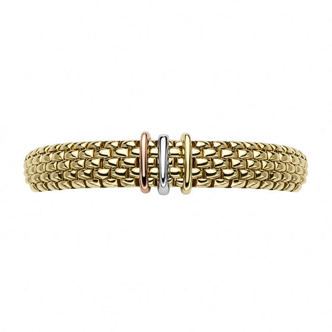 Fope Panorama 18ct Yellow Gold Mixed Rondelle Bracelet, 587BM.
