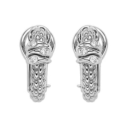 Fope Prima 18ct White Gold 0.08ct Diamond Earrings, OR746/BBR.