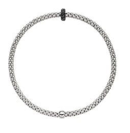 Fope Prima 18ct White Gold 0.20ct Black Diamond Bracelet, 745B/BBRN.