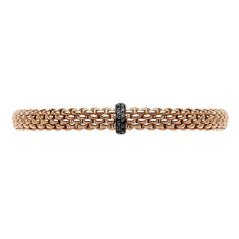 Fope Vendome 18ct Rose Gold 0.11ct Black Diamond Bracelet, 560B/BBR1.