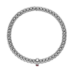 Fope Vendome 18ct White Gold Ruby Diamond Bracelet, 583B/BRUB