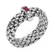 Fope Vendome 18ct White Gold Ruby Diamond Ring AN583/BRUB.