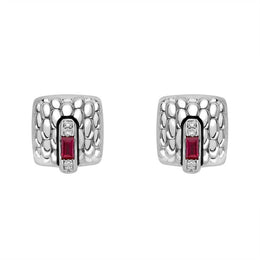Fope Vendome 18ct White Gold Ruby Stud Earrings OR583/BRUB