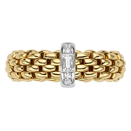 Fope Vendome 18ct Yellow Gold 0.35ct Diamond Ring AN584/BBR.