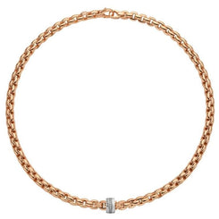 Fope Eka 18ct Rose Gold 0.21ct Diamond Necklace, 604C/BBR.