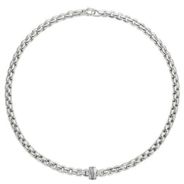 Fope Eka 18ct White Gold 0.21ct Diamond Necklace, 604C/BBR.