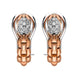 Fope Eka Tiny 18ct Rose Gold 0.19ct Diamond Earrings, OR730/PAVE.
