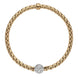 Fope Eka Tiny 18ct Rose Gold 0.22ct Diamond Bracelet, 736B/PAVE.