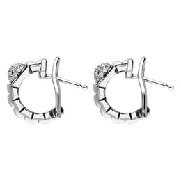 Fope Eka Tiny 18ct White Gold 0.19ct Diamond Hoop Earrings, OR730/PAVE.
