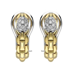 Fope Eka Tiny 18ct Yellow Gold 0.19ct Diamond Earrings, OR730/PAVE.