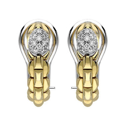 Fope Eka Tiny 18ct Yellow Gold 0.19ct Diamond Earrings, OR730/PAVE.