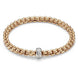 Fope Flex'It Eka 18ct Rose Gold 0.15ct Diamond Bracelet, 721B BBR. 