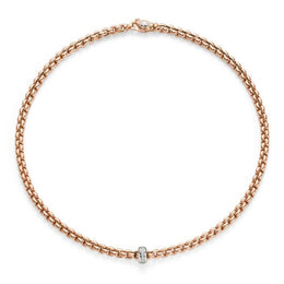 Fope Flex'It Eka 18ct Rose Gold Diamond Necklace. 721C BBR. 