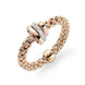 Fope Flex'It Prima 18ct Rose Gold 0.10ct Diamond Ring, AN744 BBR.