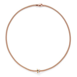 Fope Flex'It Prima 18ct Rose Gold 43cm Necklace. 744C. 