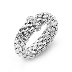 Fope Flex'It Vendome 18ct White Gold 0.10ct Diamond Ring, AN559 BBR.