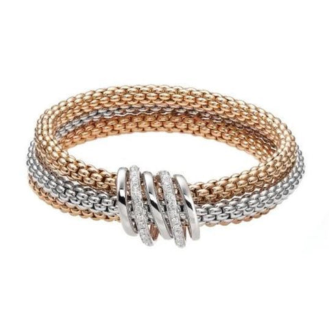 Fope MiaLuce 18ct Rose White Gold 0.54ct Diamond Bracelet, 651B/BBR.