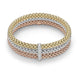 Fope Flex'it Solo 18ct Yellow White Rose Gold 0.34ct Diamond Bracelet, 530B/BBR.