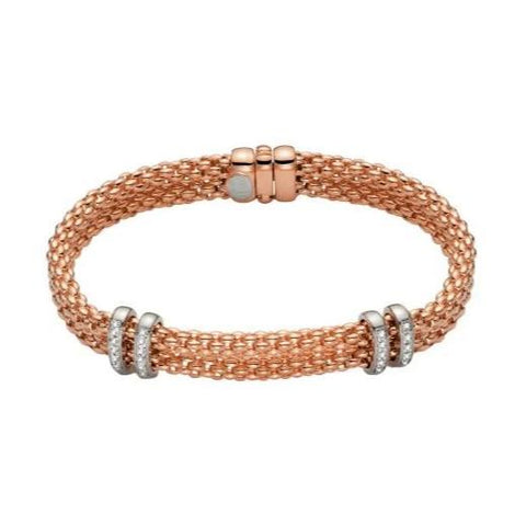 Fope Maori 18ct Rose Gold 0.18ct Diamond Bracelet, 862B/BBR.