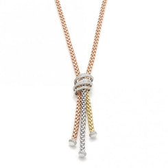 Fope MiaLuce 18ct Rose Gold 1.63ct Diamond Necklace 651C PAVE 70