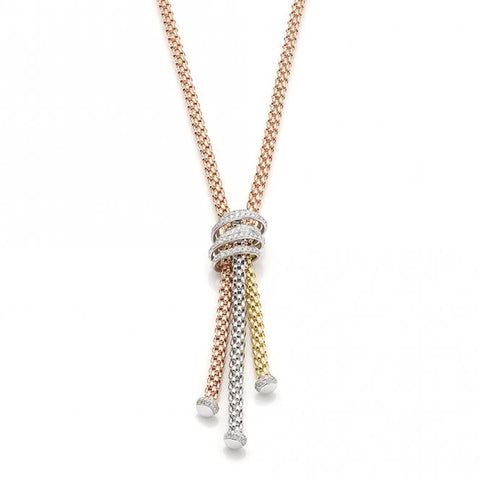 Fope MiaLuce 18ct Rose Gold 1.63ct Diamond Necklace 651C PAVE 70