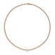 Fope Flex'It Prima 18ct Rose Gold 0.31ct Diamond 43cm Necklace. 744C PAVE. 