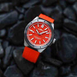 Fortis Marinemaster M-40 Amber Orange Watch