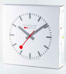 Mondaine Clock Wall Kitchen Silver Watch