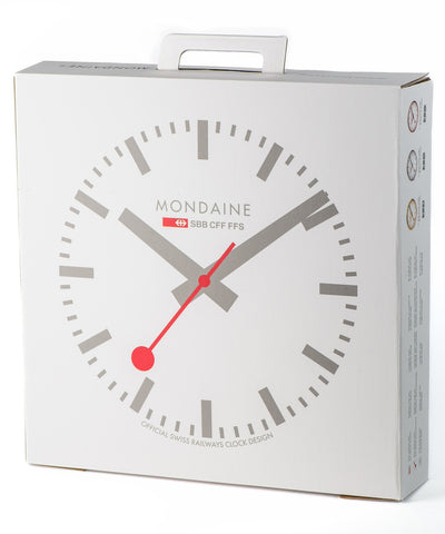 Mondaine Clock Wall Kitchen Silver Watch